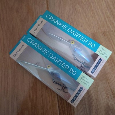 Timco Cranky Darter 90 Pearl Set of 2, new, fishing lure, bright finish