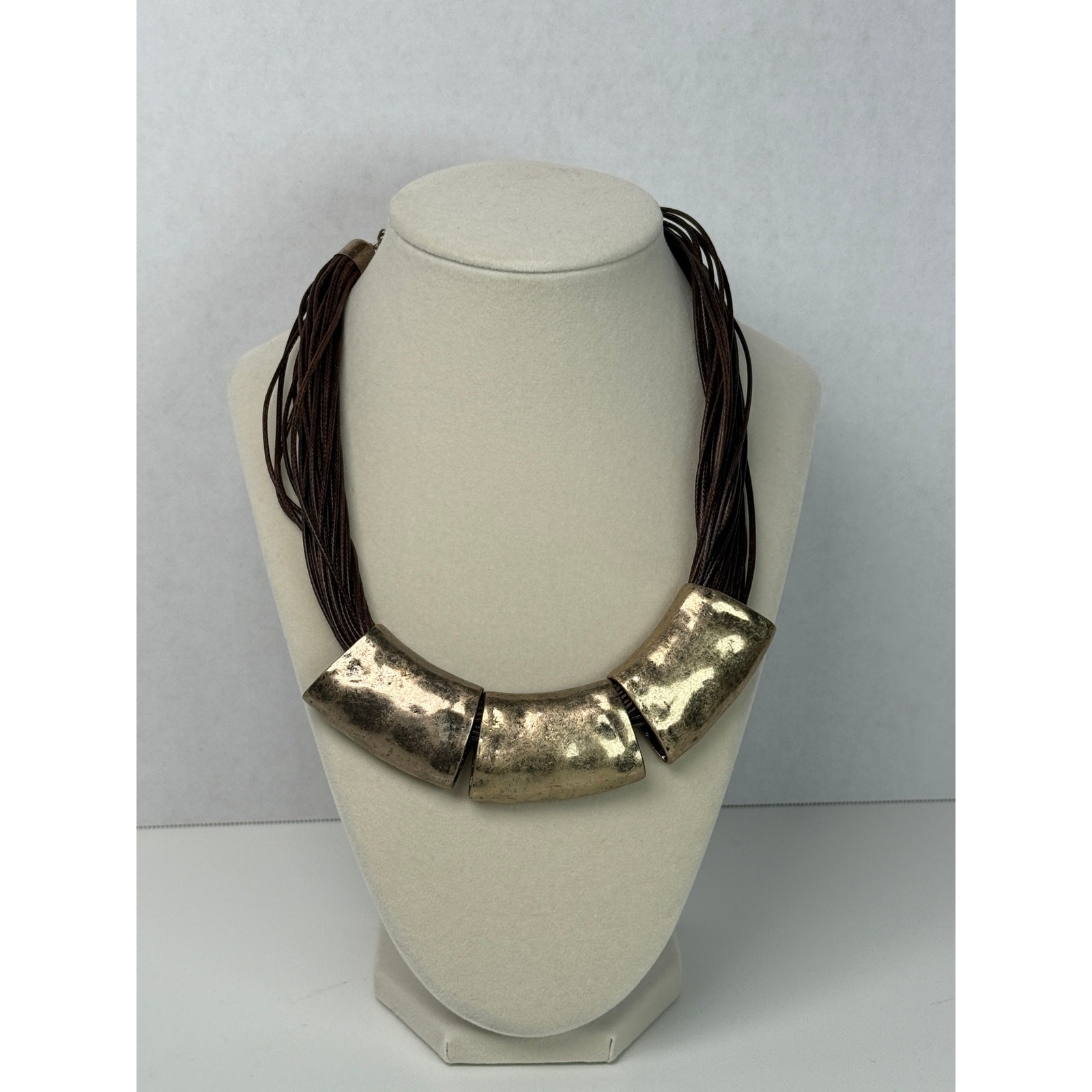 Modern statement necklace. Unsigned. - image 2