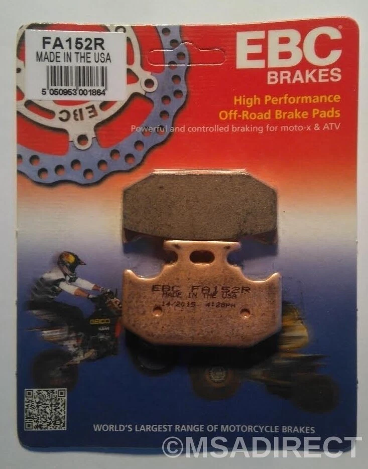 EBC Sintered REAR Disc Brake Pads (1 Set) Fits SUZUKI RMX250 (1996 to 1998) - Imagem 2 de 4