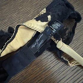 Agent Provocateur Gold Black Suspenders And Tights Size 2