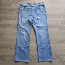 VTG Levis 549 Jeans Mens 34x31 Denim Orange Tab 80s Pocket Talon Zip Flare Wide