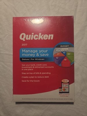 Intuit Quicken 2017 Deluxe For Windows Brand New Sealed READ BEFORE PURCHASING!!