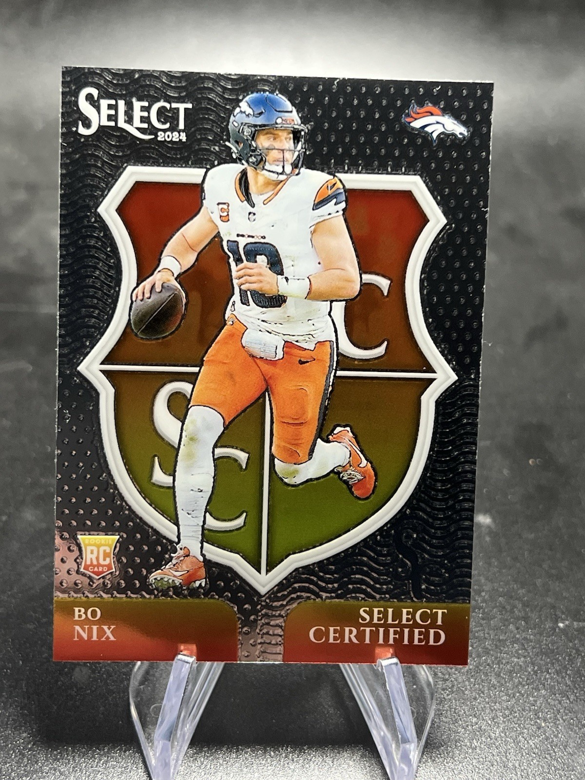 Bo Nix Rookie RC 2024 Panini Select Certified #4 Denver Broncos