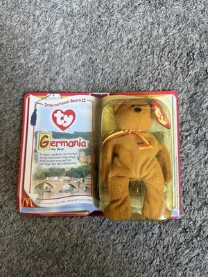 2000 McDonald s Ty International Bears II Germania The Bear Teenie Beanie Baby
