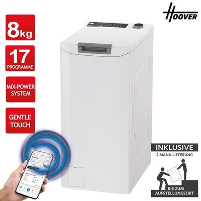 Hoover THOS486TM4-S Waschmaschine Toplader 8kg Gentle Touch Extra Care hOn 2ML
