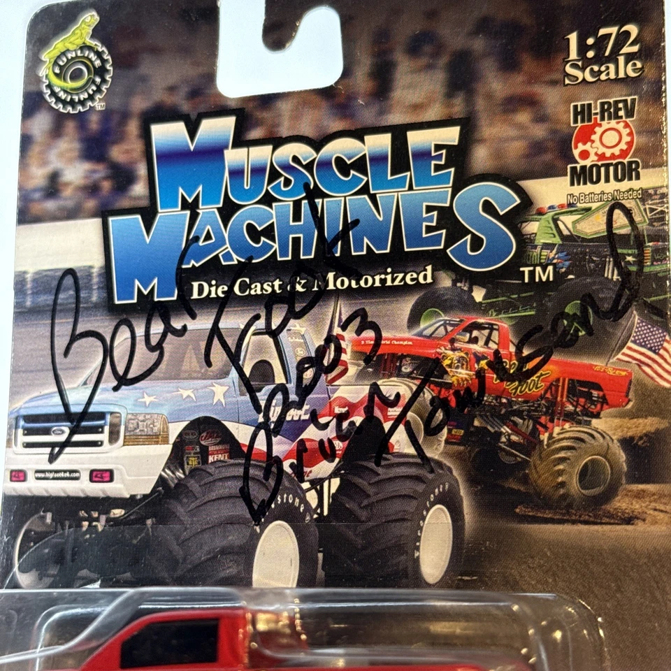 *Rare* Autographed Muscle Machines Bear Foot Monster Truck 1:72 Diecast - Image 4 of 4