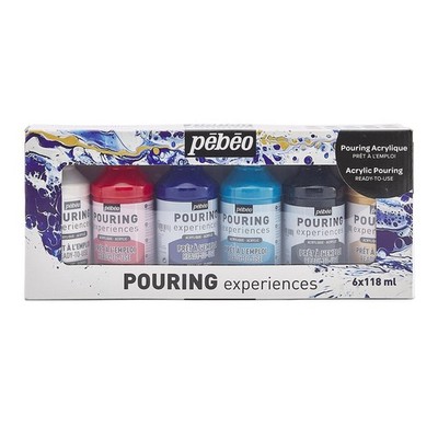 Pébéo Acrylic Pouring Paint Starter Kit - Art and Painting Supplies, Ready-To...