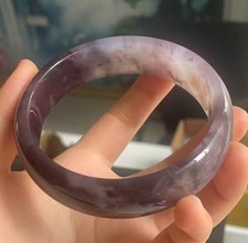 67mm(Grade A)Myanmar Natural Grade purple Jadeite Jade Bangle+Certificate 4851