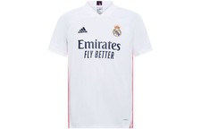 adidas Real Madrid 20-21 Season Home Jersey With Letter Logo Stripes FM4735