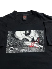 Original Vintage 1990’s Vampire  T Shirt Size L Fashion Victim Horror Goth Emo