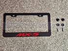 MX-5 Red New I CF Printed Pattern Black Aluminum License Plate Frame