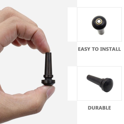 3 Pcs Violin End Nail Musical Instrument Accessories Ebony Tailpiece Pin - Picture 3 of 12