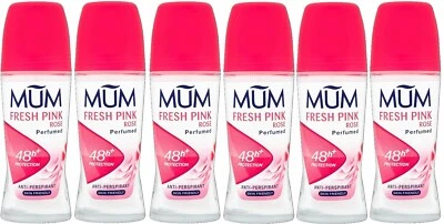 Mum Fresh Pink 48 Hours Roll On Deodorant, 50ml, Pack of 6