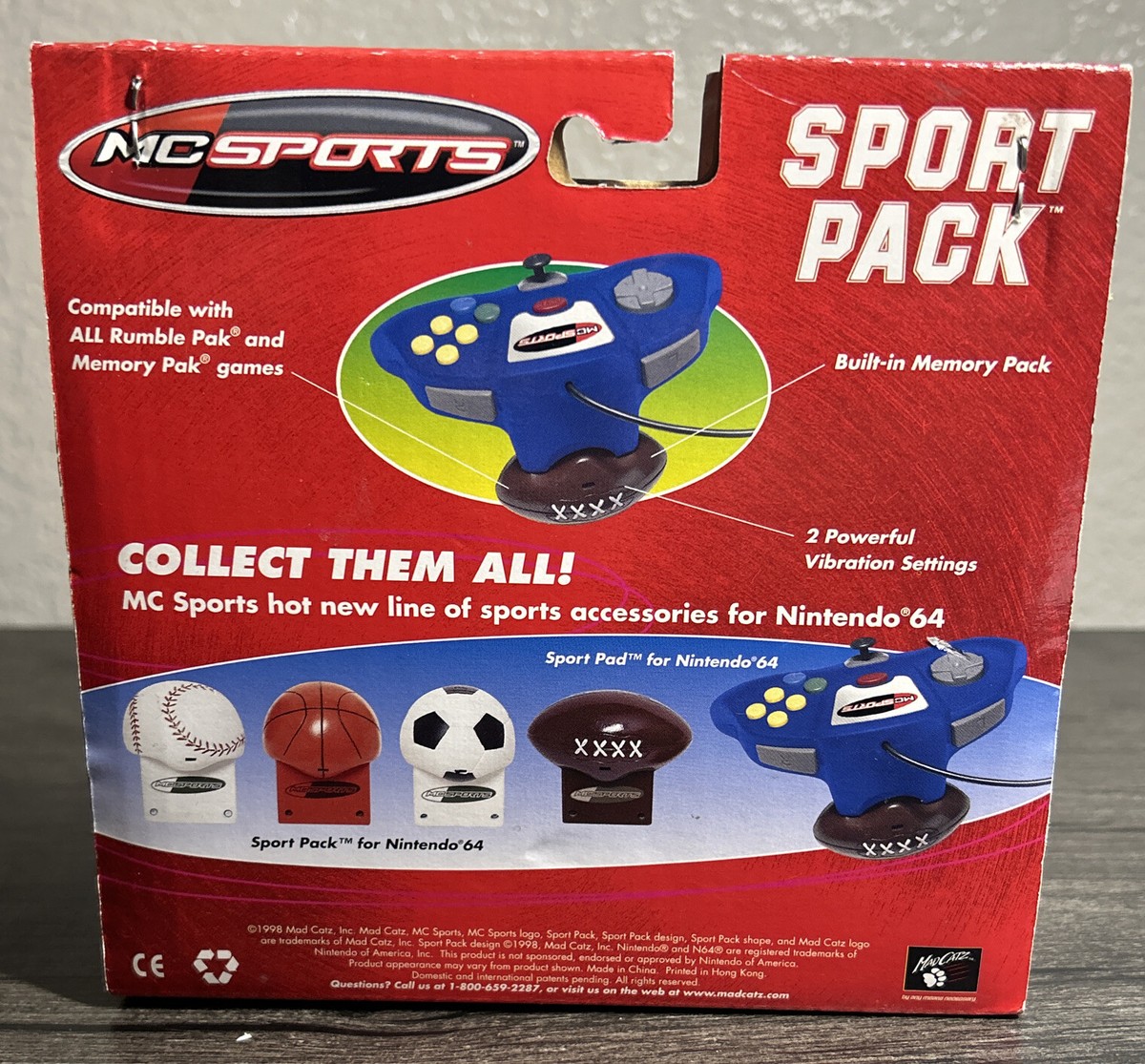 NEW🔥Mad Catz (Nintendo 64) Rumble Pack MCSports Baseball Sport