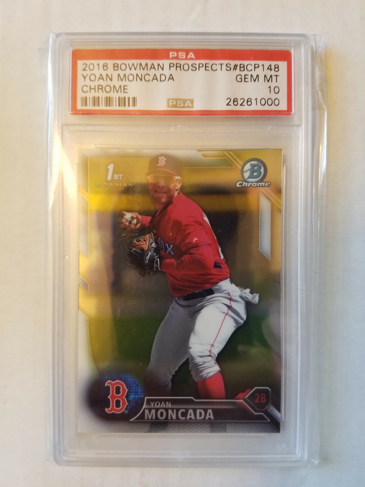 2016 Bowman Chrome Prospects #BP148 Yoan Moncada Rookie White Sox - PSA 10