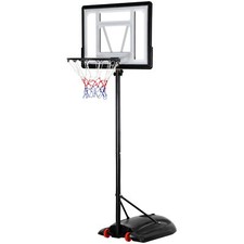 7.2-9.2 Ft Kids Basketball Hoop Adjustable Height with Wheels Backyard Outdoor