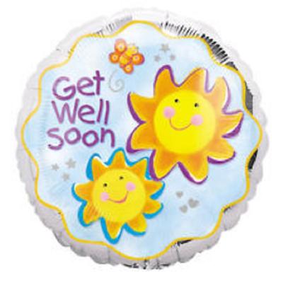 Get Well Soon Blumen Unterstützung Anagramm Folienballon 18''