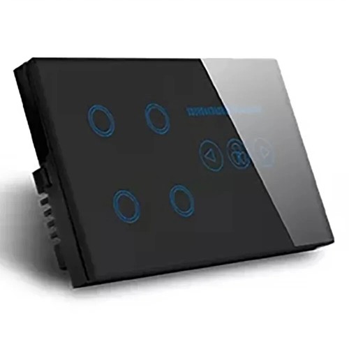 Melery Wifi Smart Tuya Light 4 Gang Switch Fan Speed Dimmer Glass Touch Panel US - Picture 7 of 24