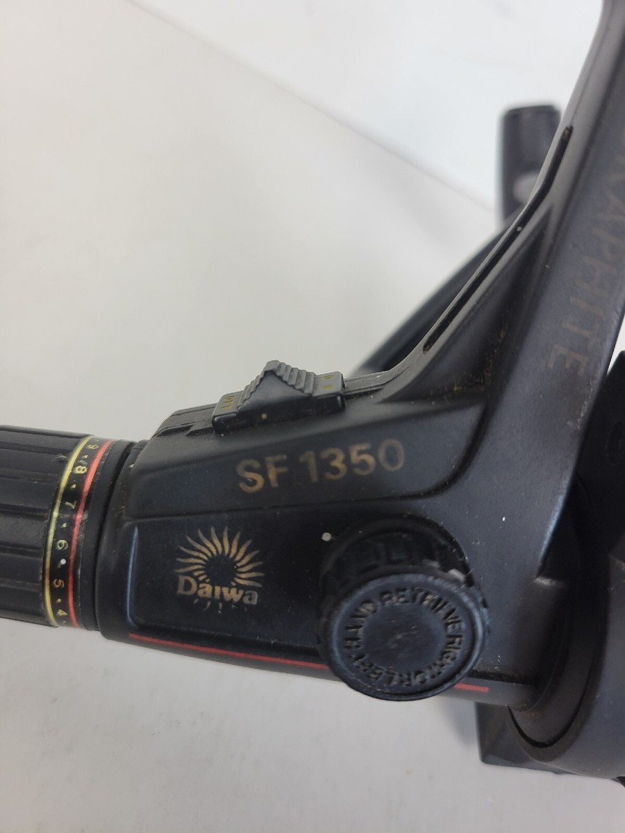 Vintage Daiwa Graphite Sf 1350 Spinning Reel - Working