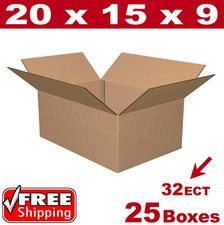 25 - 20x15x9 Cardboard Boxes Mailing Packing Shipping Box Corrugated Carton