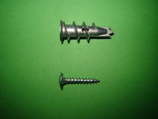 Plasterboard Plaster Board Wall Fixing Plug + Screw 38mm Choose Qty