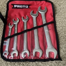 Proto J3000N 5PC WRENCH SET OPEN END  PROTO 3/8” - 7/8” Made In USA.