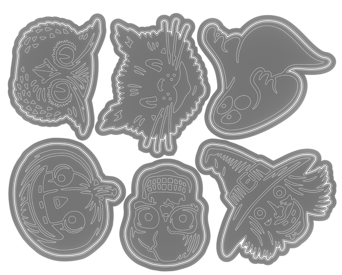 Sizzix Thinlits Dies by Tim Holtz - Retro Halloween 666000