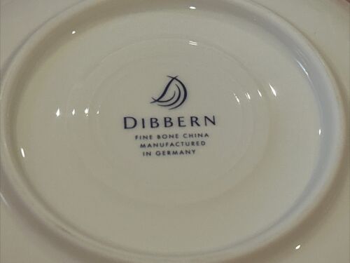 Dibbern Platin Line feine Knochenchina 7 Unzen weiße Kaffeetasse & 5 3/4"" Untertasse - Bild 6 von 6