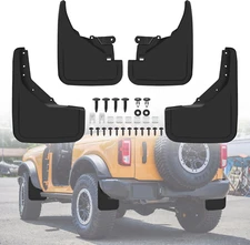 Mud Flaps Splash Guards Fender For Ford Bronco 2021-2024 Black 4PCS