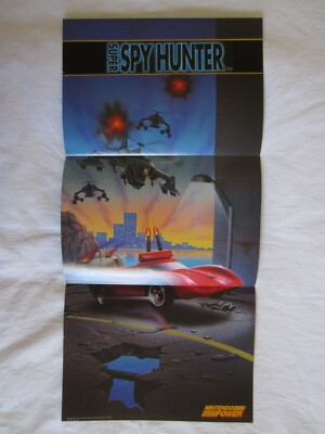 Super Spy Hunter (NES) Nintendo Power Promo Poster Sunsoft 1991 RARE