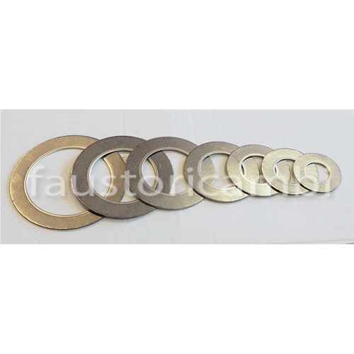 MADE IN ITALY GRAPHITE GASKET WITH ARMOR FOR CENTRAL STEAM FLANGES PN10 / 16 DN 15 20 25 32 40