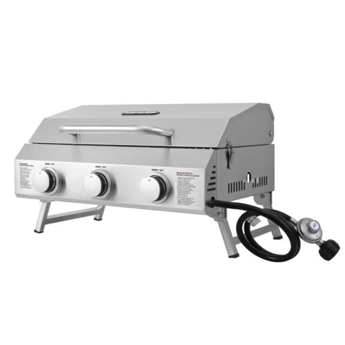 NXR 3 Burner Portable Gas Grill, Stainless, Tabletop, Camping, Tailgating, NEW - Picture 11 of 11