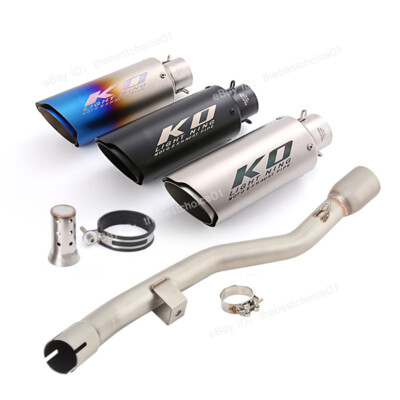 For Yamaha WR125R WR125X 2009-2017 Black Muffler Tail Pipe Exhaust Mid Link Pipe