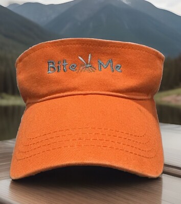 Bite Me Mosquito Blood Sucker Nighthawk Orange Baseball Cap