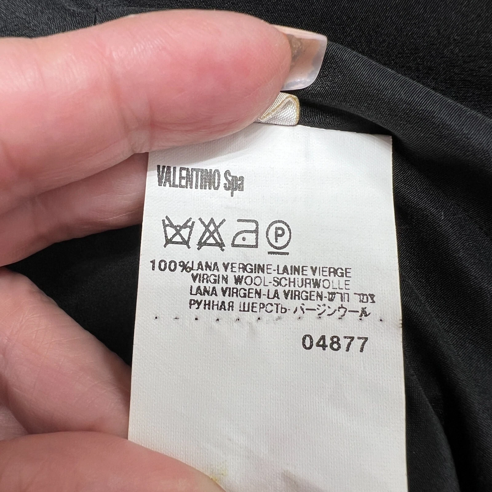 Mini abito da cocktail donna nuovo senza etichette Valentino Spa 100% lana vergine taglia 10