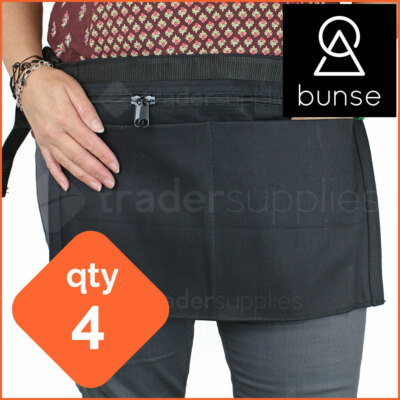 x BUNSE Pocket Black Denim Market Trader Money Bag Cash Belt Pocket  Pouch UK