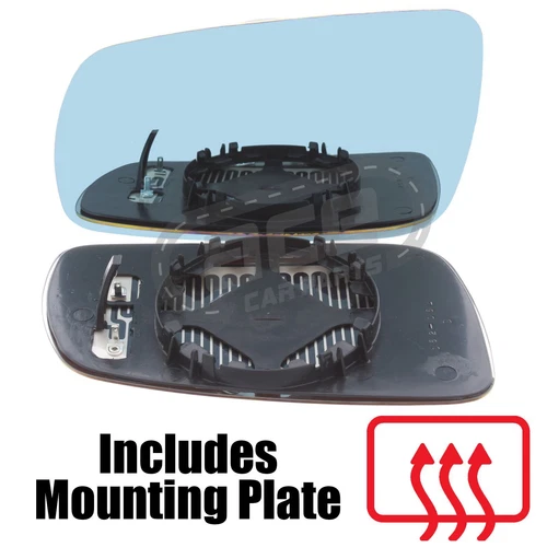 VW Golf Mk4 Hatchback 1997-2004 Heated Convex Blue Mirror Glass Passenger Side