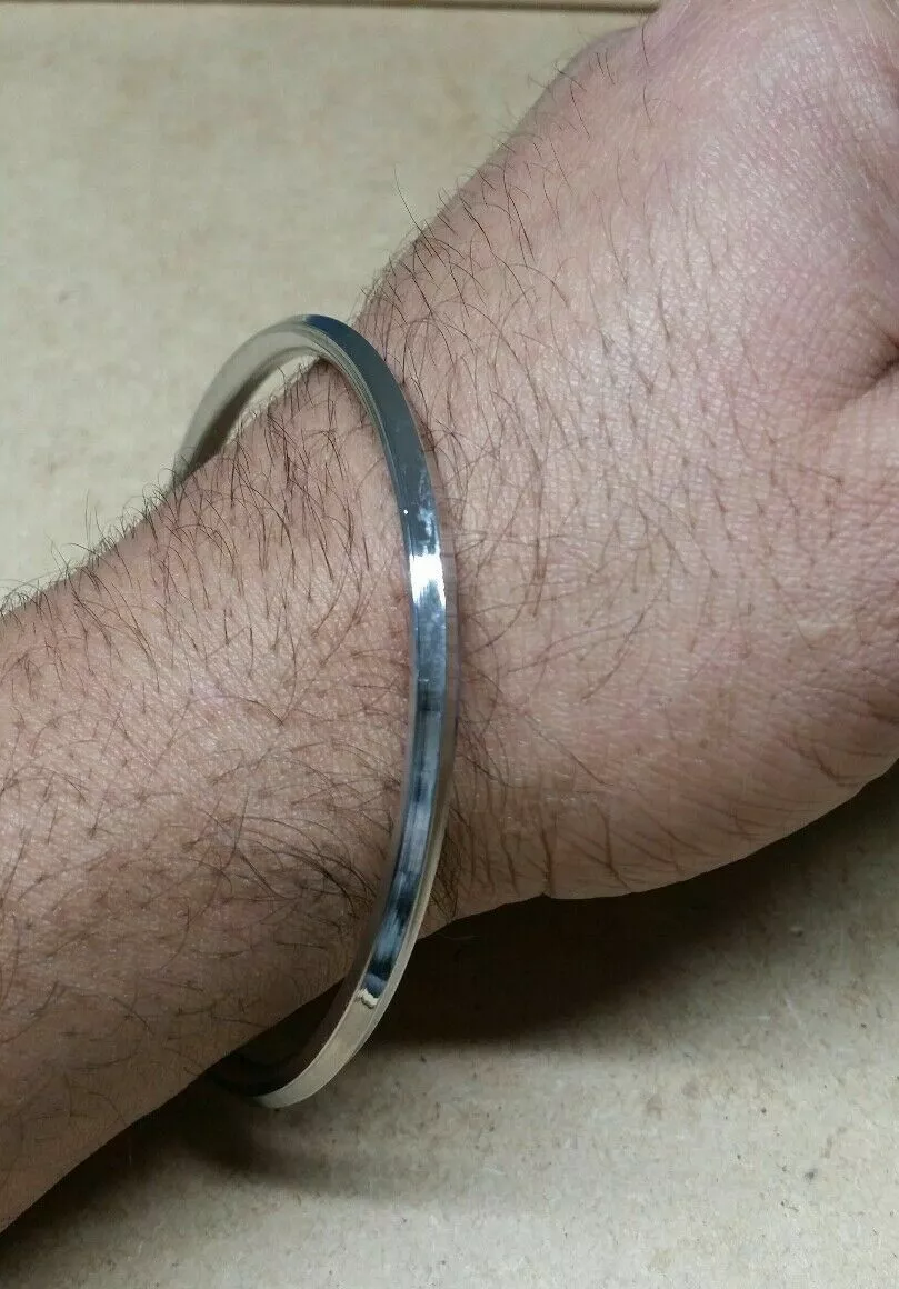 Stunning stainless steel thin 1 edge kara - one edge sikh kada bracele –  www.OnlineSikhStore.com