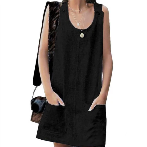 Women Beach Casual Dress Strap Mini Sundress Boho Summer Ladies Loose Midi Gown - Bild 15 von 22