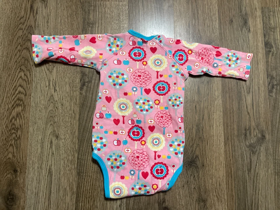 Zutano One Piece, Bebé Talla 6 Meses, Azul Rosa Amarillo, Floral, Manga Larga Foto 2 de 4