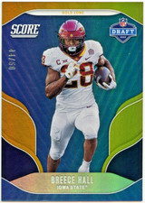 2022 Score NFL Draft Gold Zone Breece Hall #44/50  *NEW YORK JETS*