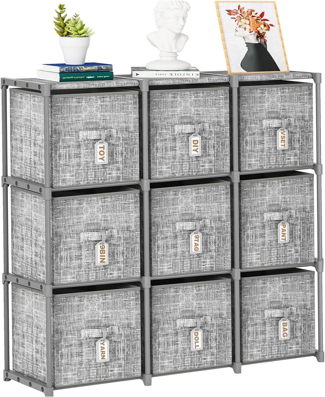 9Cube Closet Organizer with Stylish Printed Design for Efficient Storage