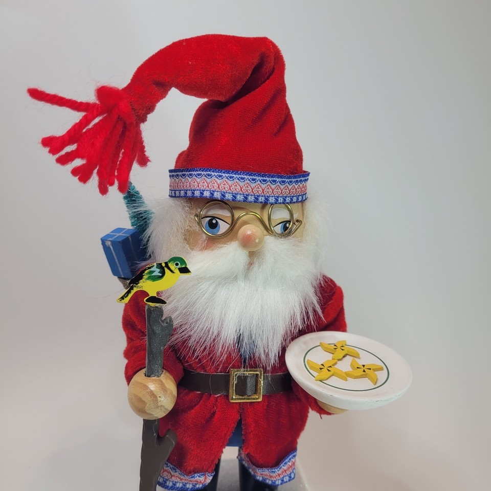 World Market Bespectacled Santa Nutcracker Bird Staff Cookies Gifts