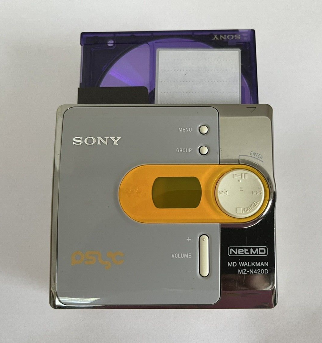 Sony Net MD Walkman MZ-N420D Digital Music Player With Disc. (Power Up ...