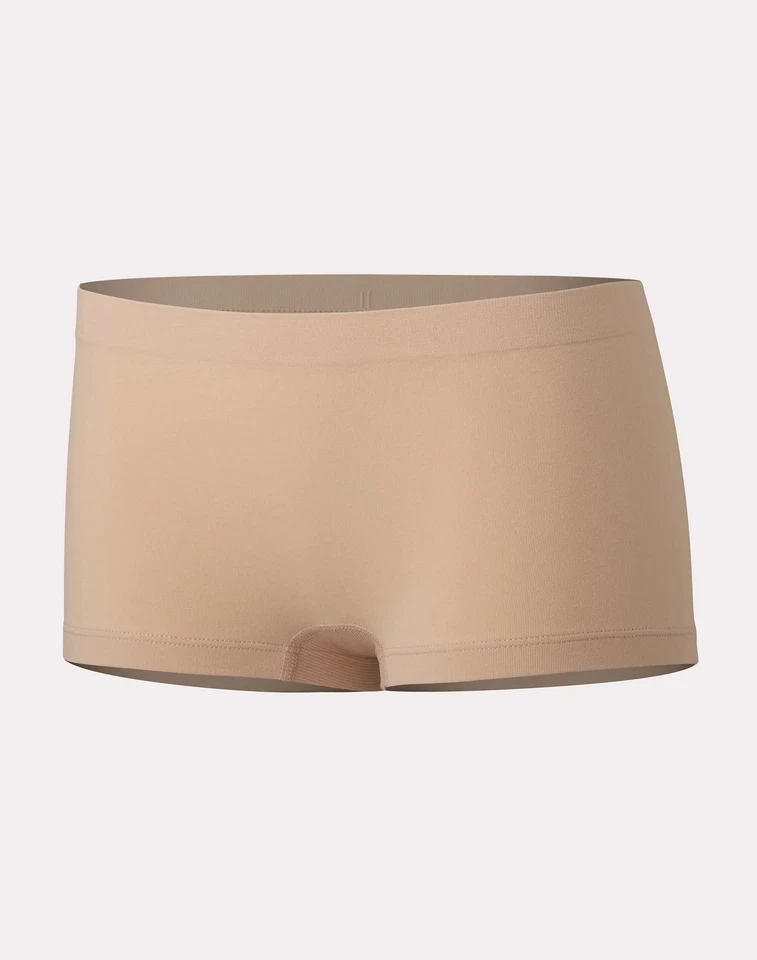 Roupa íntima Hanes Girl's Tween Boyshort pacote com 4 sem costura confortável leve neutra - Imagem 3 de 4