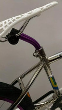New Curve Seat post 22.2mm Lay Back Alloy Fluted Aluminum Chrome Blue Purple