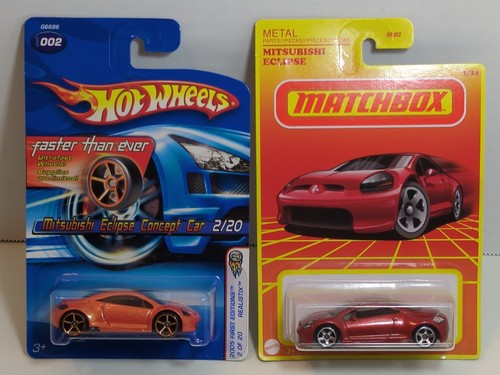 2005 Hot Wheels First Ed. Faster than Ever & Matchbox #1 Mitsubishi Eclipse MIP - Picture 2 of 10
