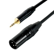 3.5mm to XLR Cable 3FT, 3.5mm 1/8 Inch TRS Stereo Male Plug to XLR Male Jack ...