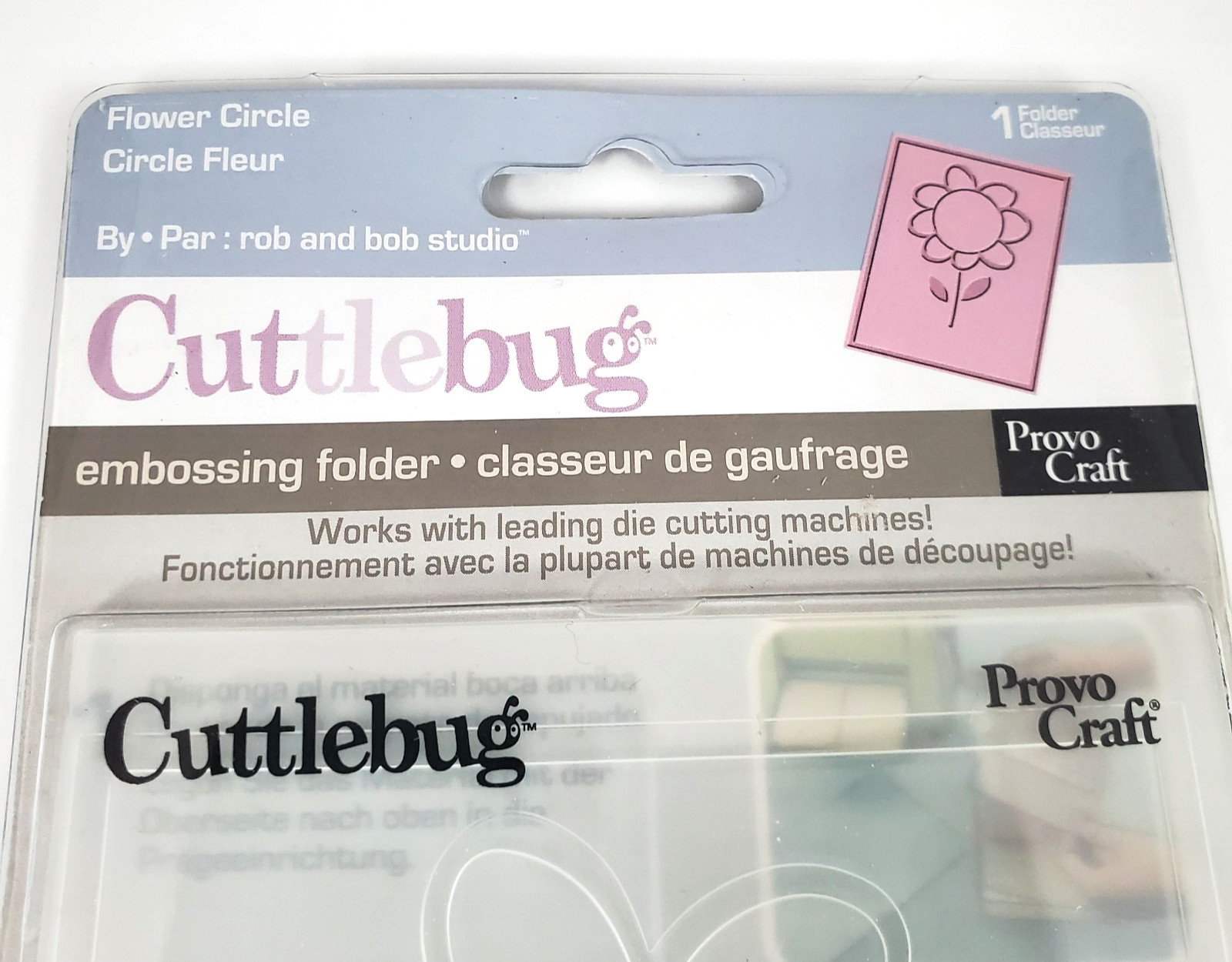 200 Provocraft Cuttlebug Flower Circle Embossing Folder