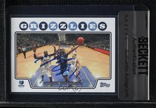 BAS 2008-09 Topps Mike Conley #120 Seal of Authenticity Auto 3c7